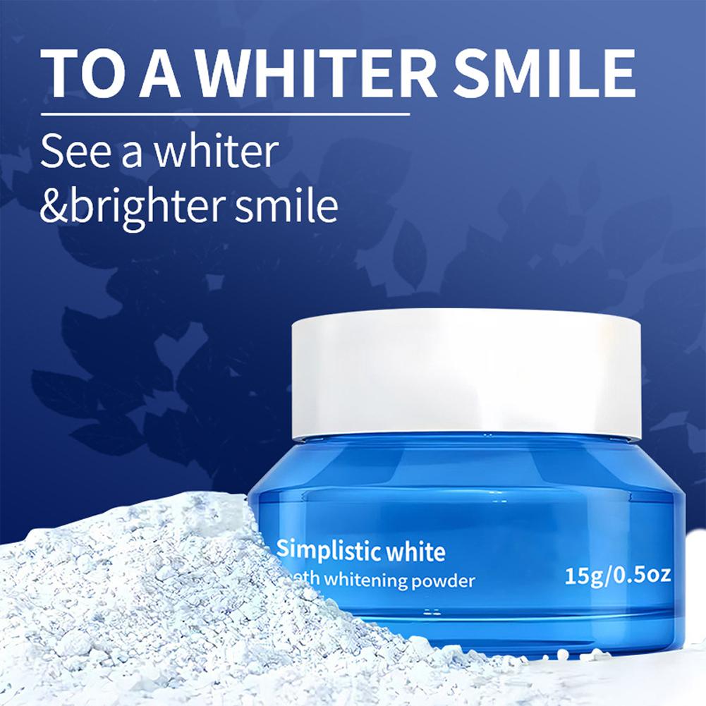 Teeth Whitening Street - مسحوق تبييض الأسنان الأبيض البسيط لإزالة
