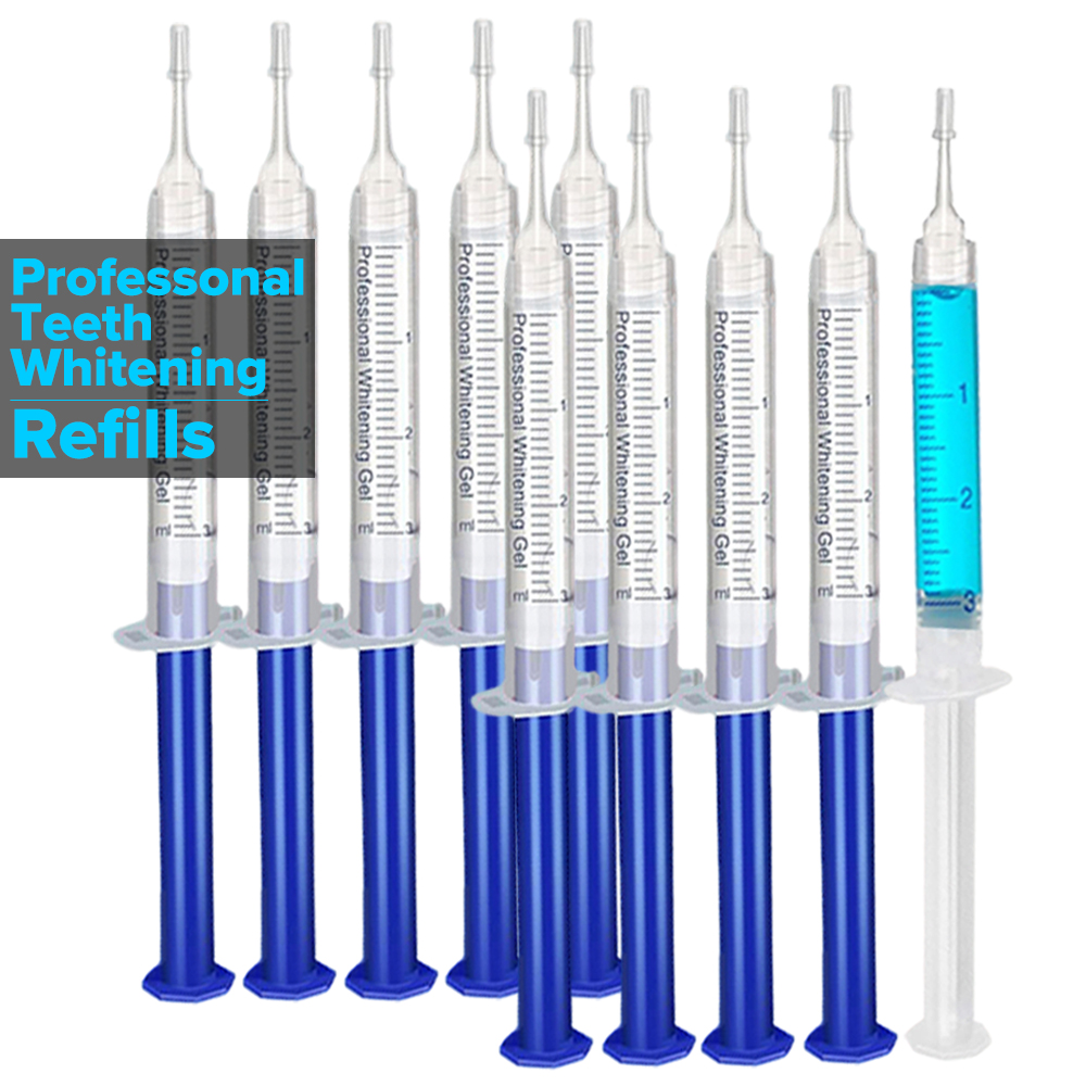 Teeth Whitening Led Kit - تبييض الأسنان جل الملء حقنة تبييض
