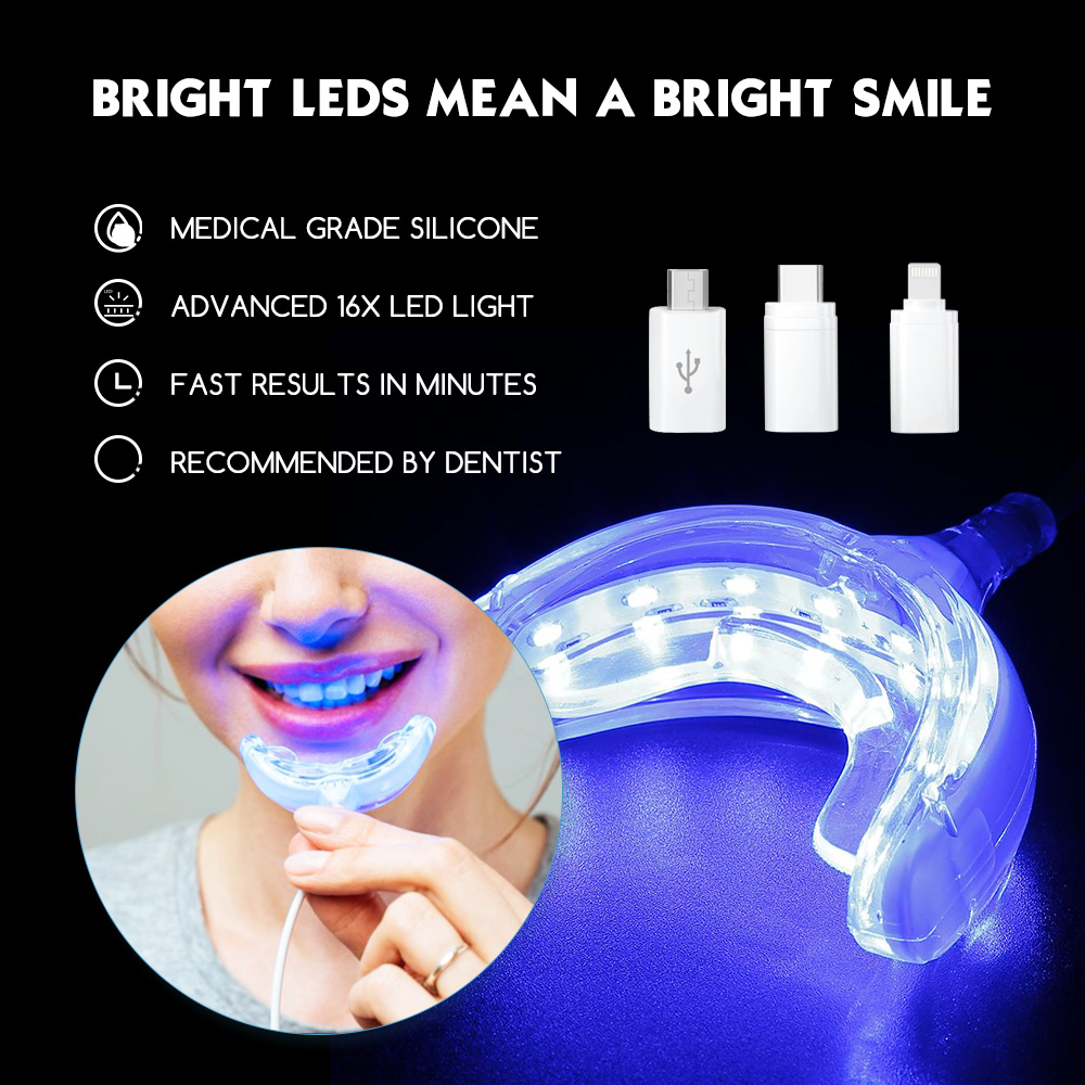 Teeth Whitening With Blue Light - Luxsmile الذكية LED تبييض الأسنان المحمولة