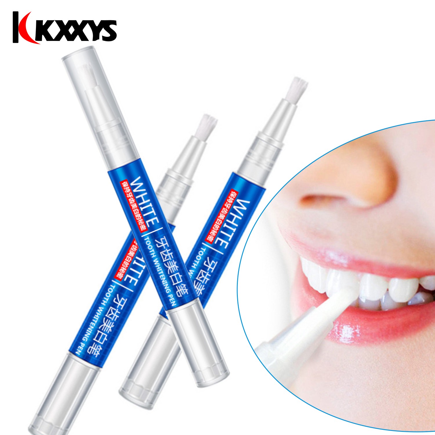 Teeth Whitening Bleaching Kit - 2 قطعة * 3 مللي شعبية