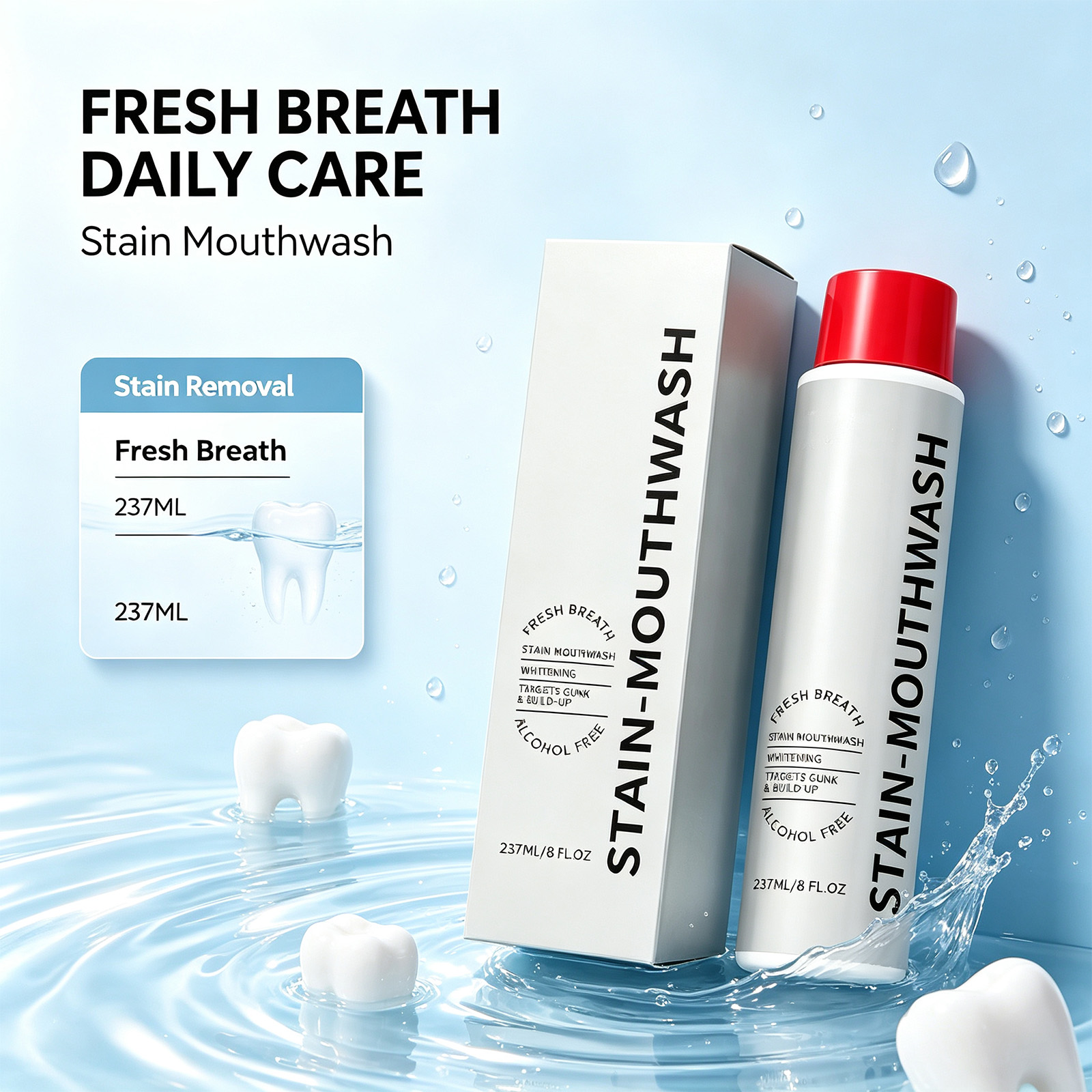 Whitening Mouthwash - غسول فم مبيض خالٍ من الكحول