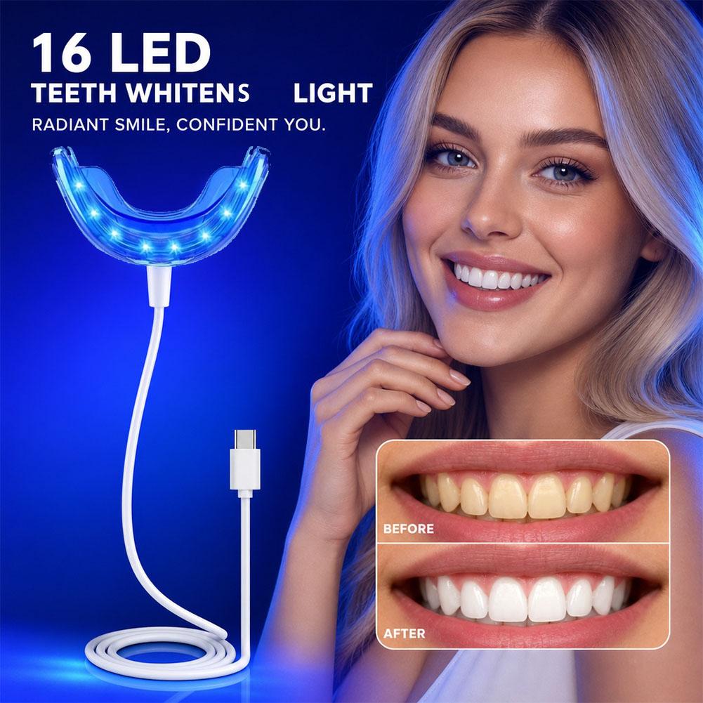 Teeth Whitening With Blue Light - جهاز تبييض الأسنان الذكي المحمول بضوء