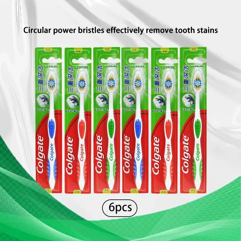 Colgate Whitening Teeth - Clogate 6 قطعة فرشاة أسنان ذات