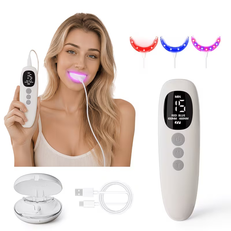 جهاز تبييض الأسنان بالعلاج الض - مراجعة Teeth Whitening Led Kit وسعره