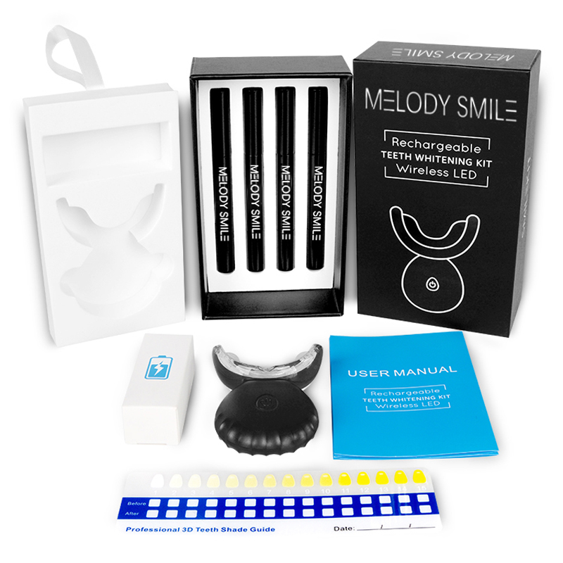 طقم تبييض الأسنان بالضوء الأزر - مراجعة Teeth Whitening Led Kit وسعره
