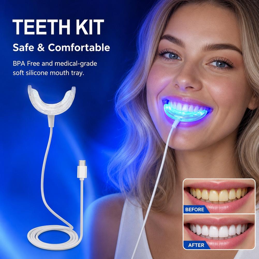 جهاز تبييض الأسنان الذكي المحم - مراجعة Teeth Whitening With Blue Light وسعره