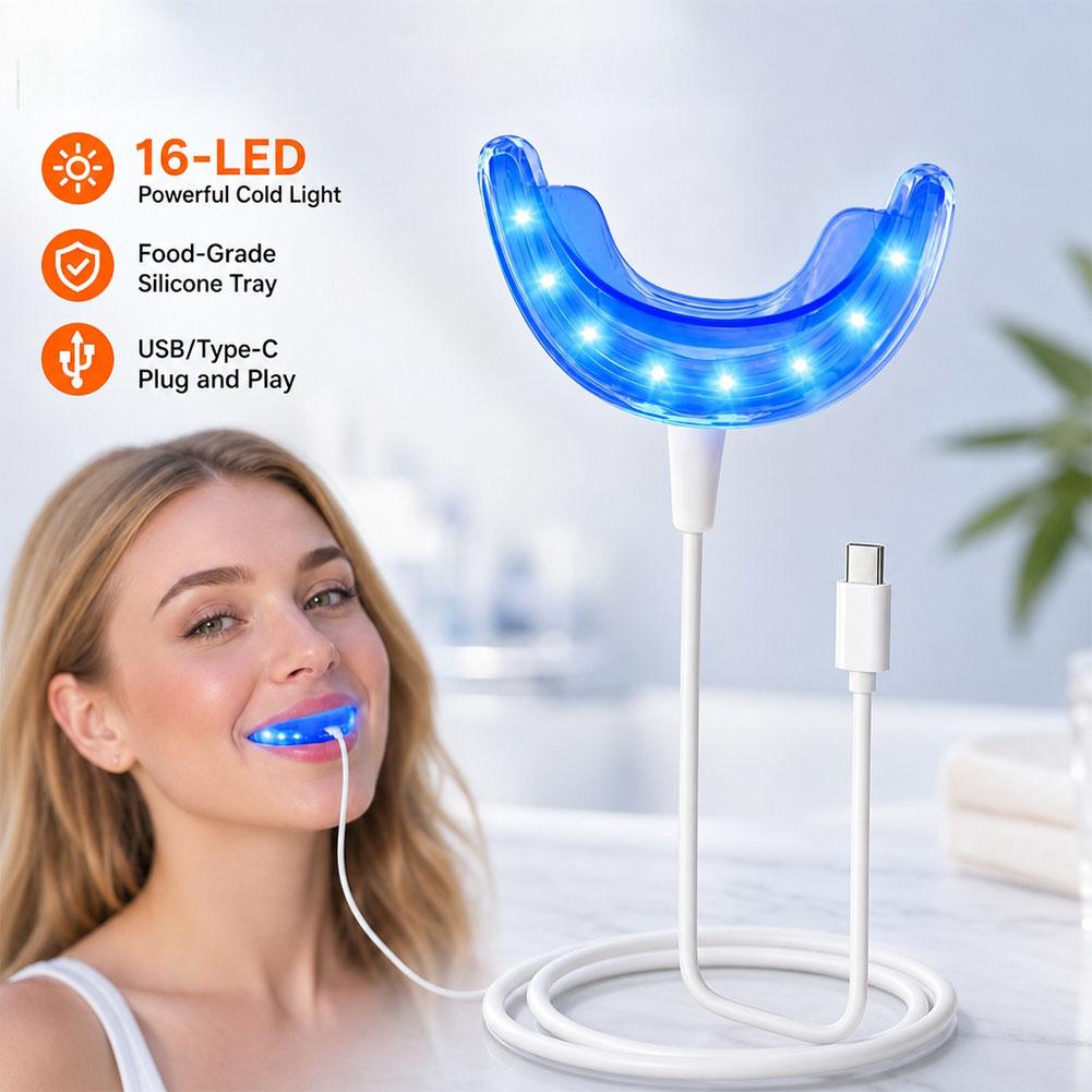 جهاز تبييض الأسنان الذكي المحم - مراجعة Teeth Whitening With Blue Light وسعره