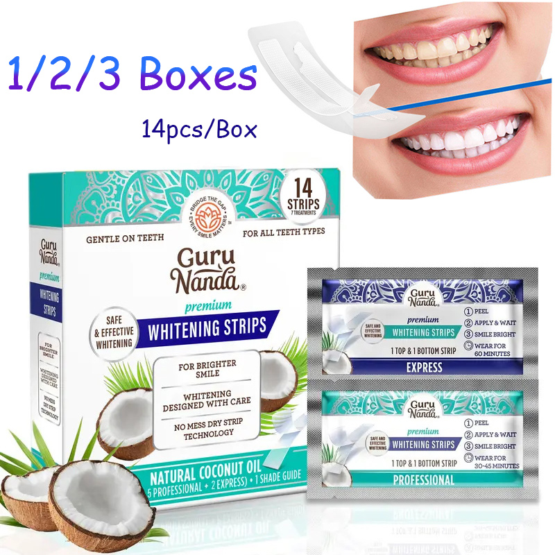 14 قطعة/علبة شرائط تبييض الأسن - مراجعة Teeth Whitening Street وسعره