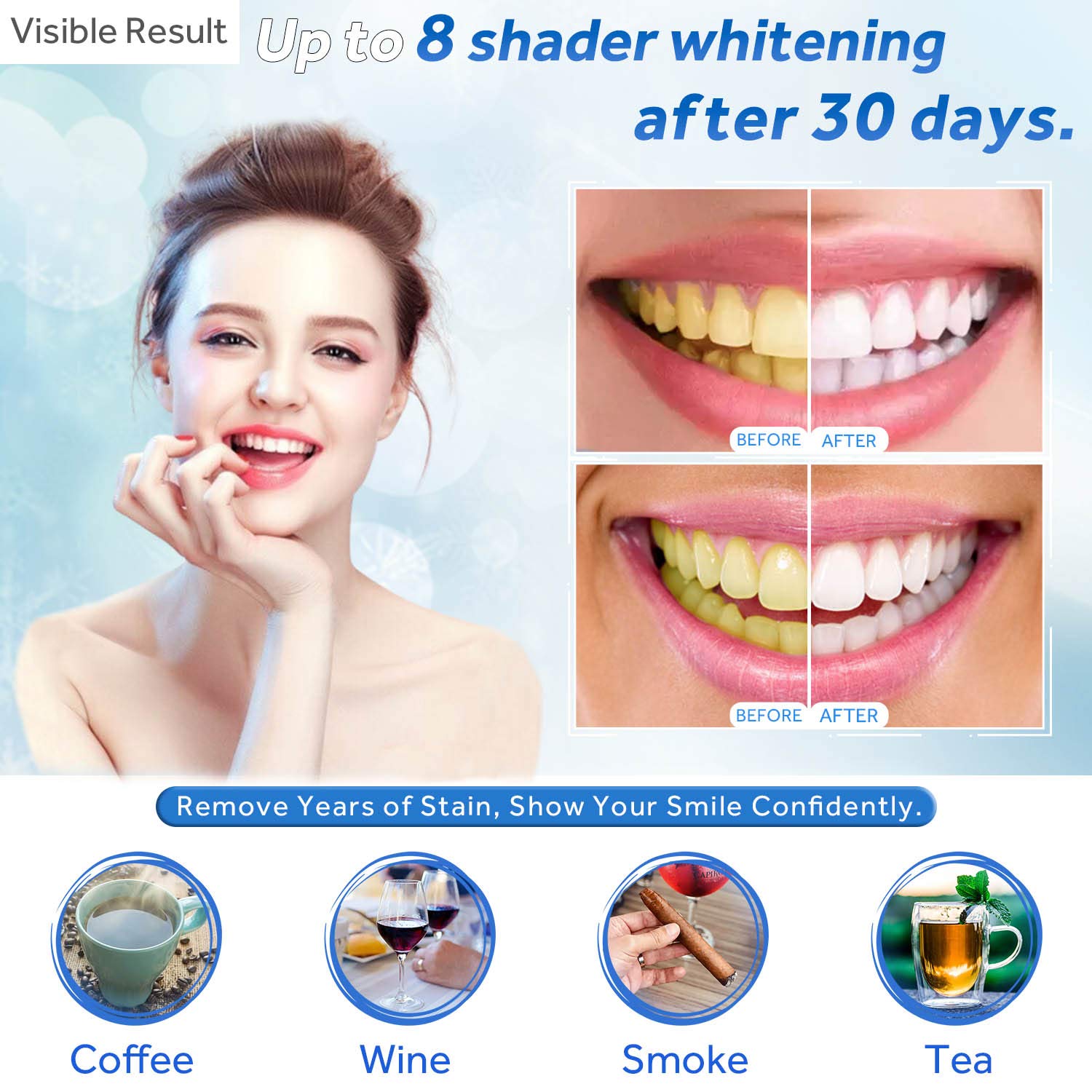 تبييض الأسنان جل الملء حقنة تب - مراجعة Teeth Whitening Led Kit وسعره