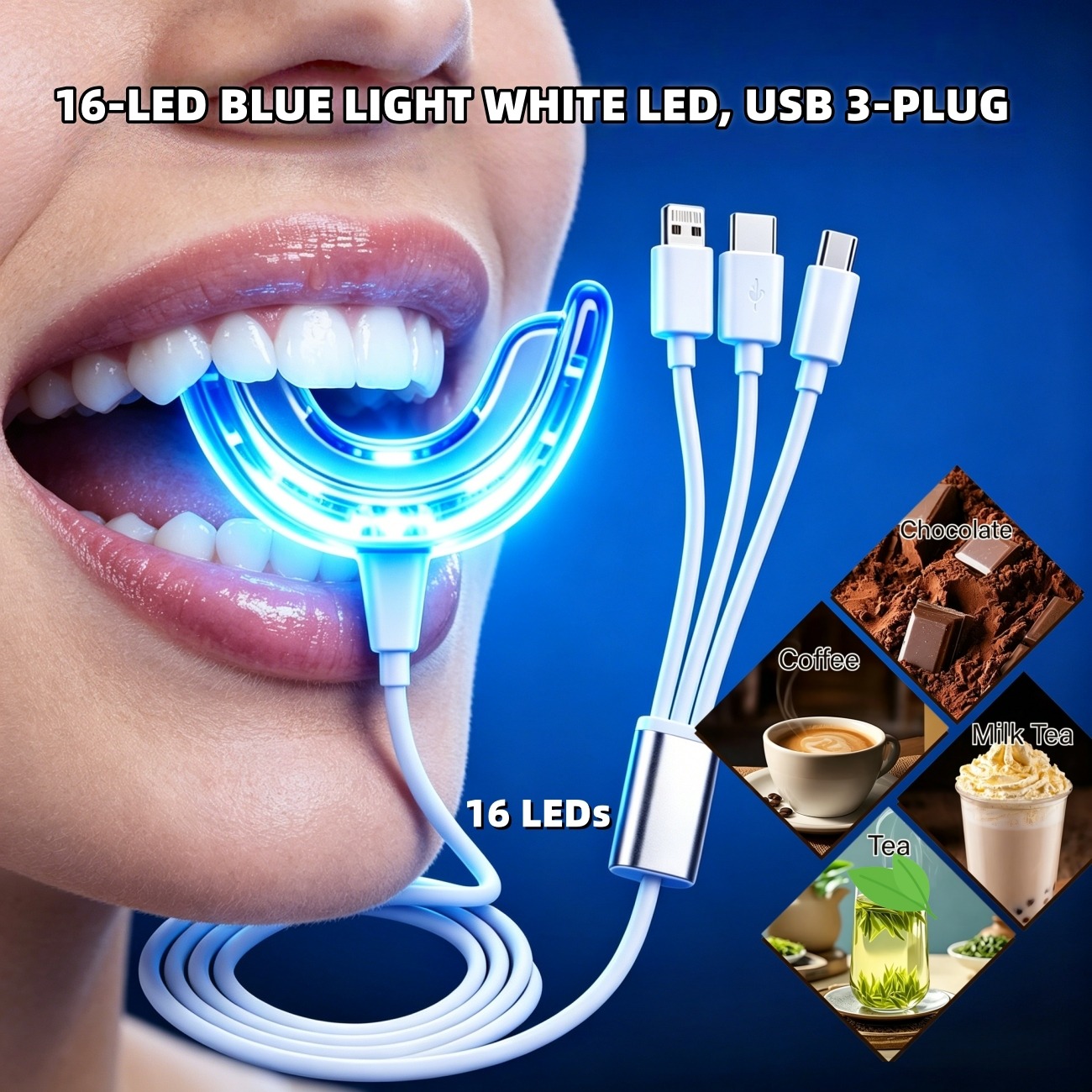 طقم تبييض الأسنان المحمول بتقن - مراجعة Teeth Whitening Led Kit وسعره