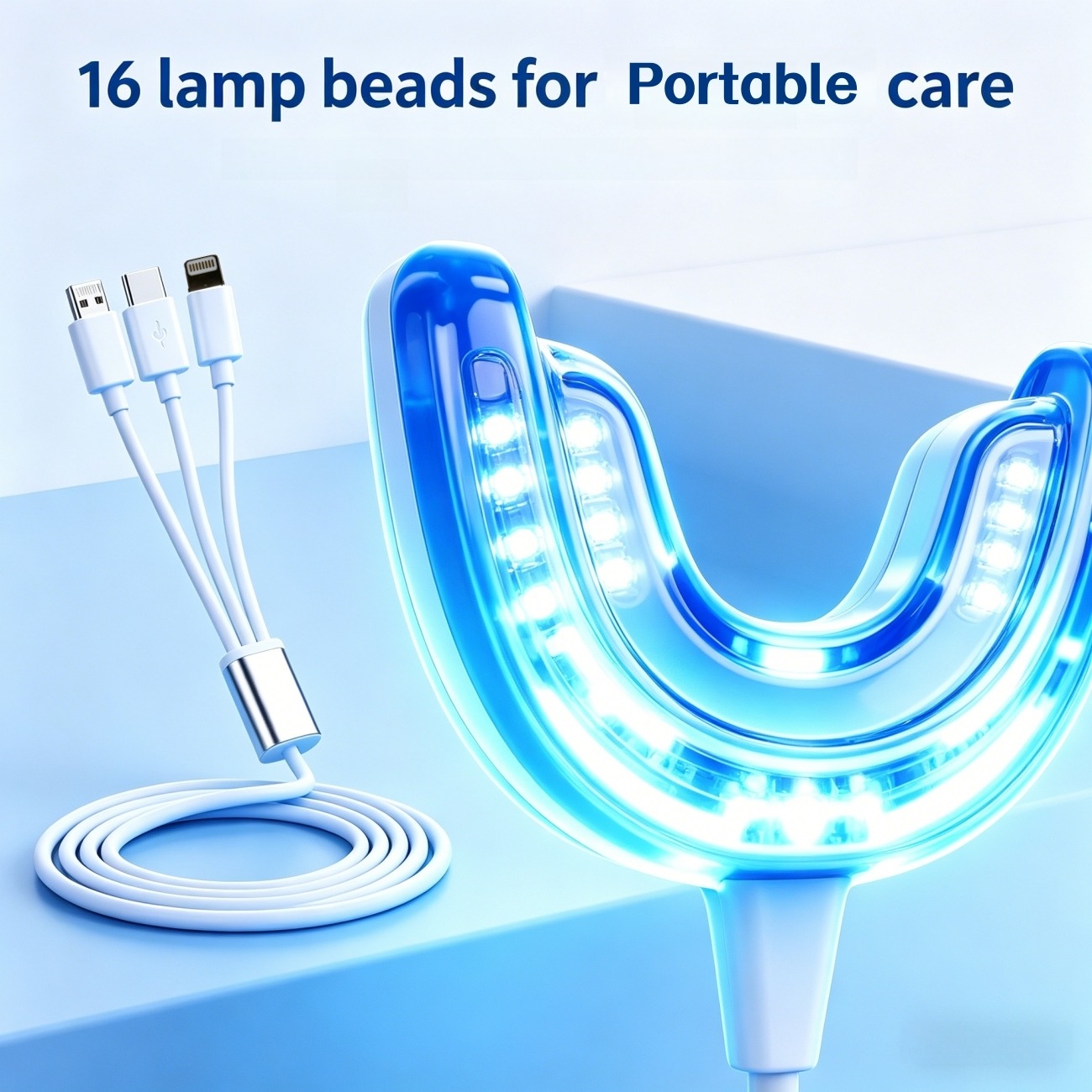 طقم تبييض الأسنان المحمول بتقن - مراجعة Teeth Whitening Led Kit وسعره
