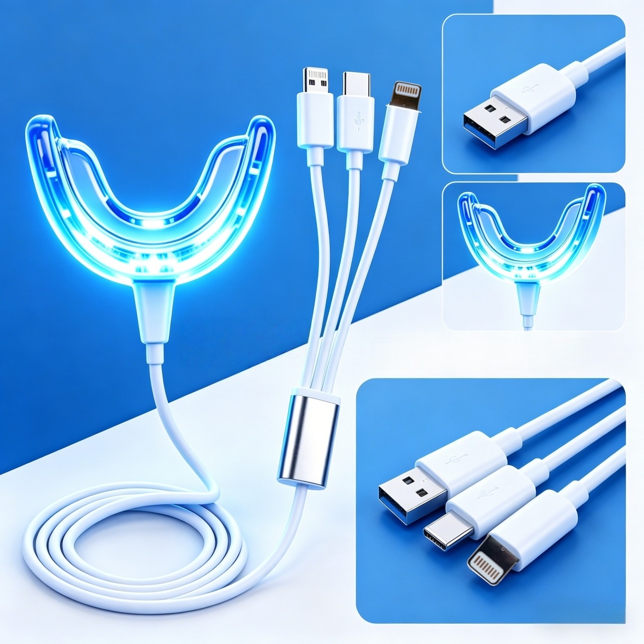 طقم تبييض الأسنان المحمول بتقن - مراجعة Teeth Whitening Led Kit وسعره