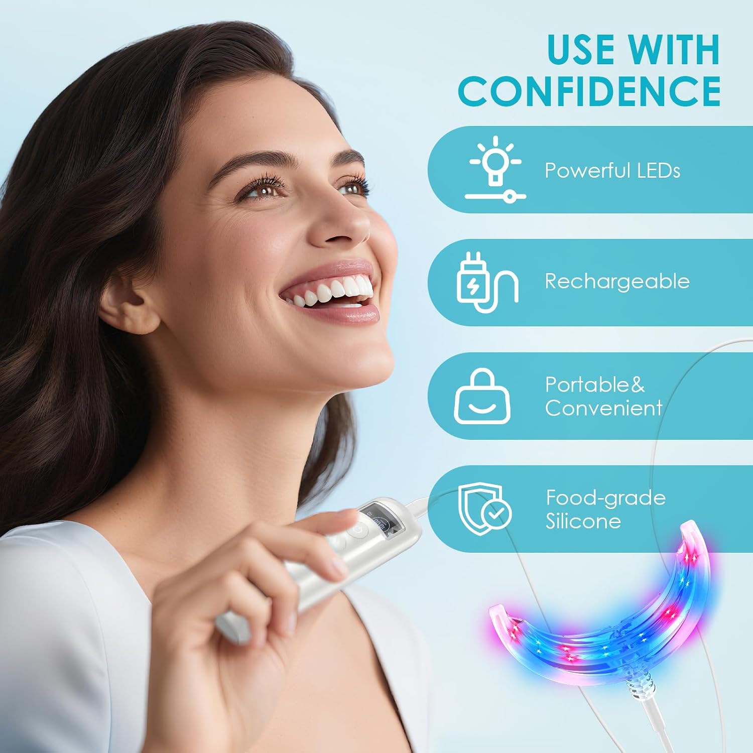 جهاز تسريع تبييض الأسنان بـ 16 - مراجعة Teeth Whitening Led Kit وسعره