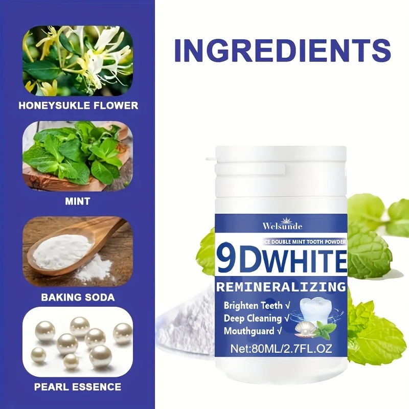 مسحوق أسنان 9D أبيض لإعادة ترس - مراجعة Teeth Whitening Street وسعره