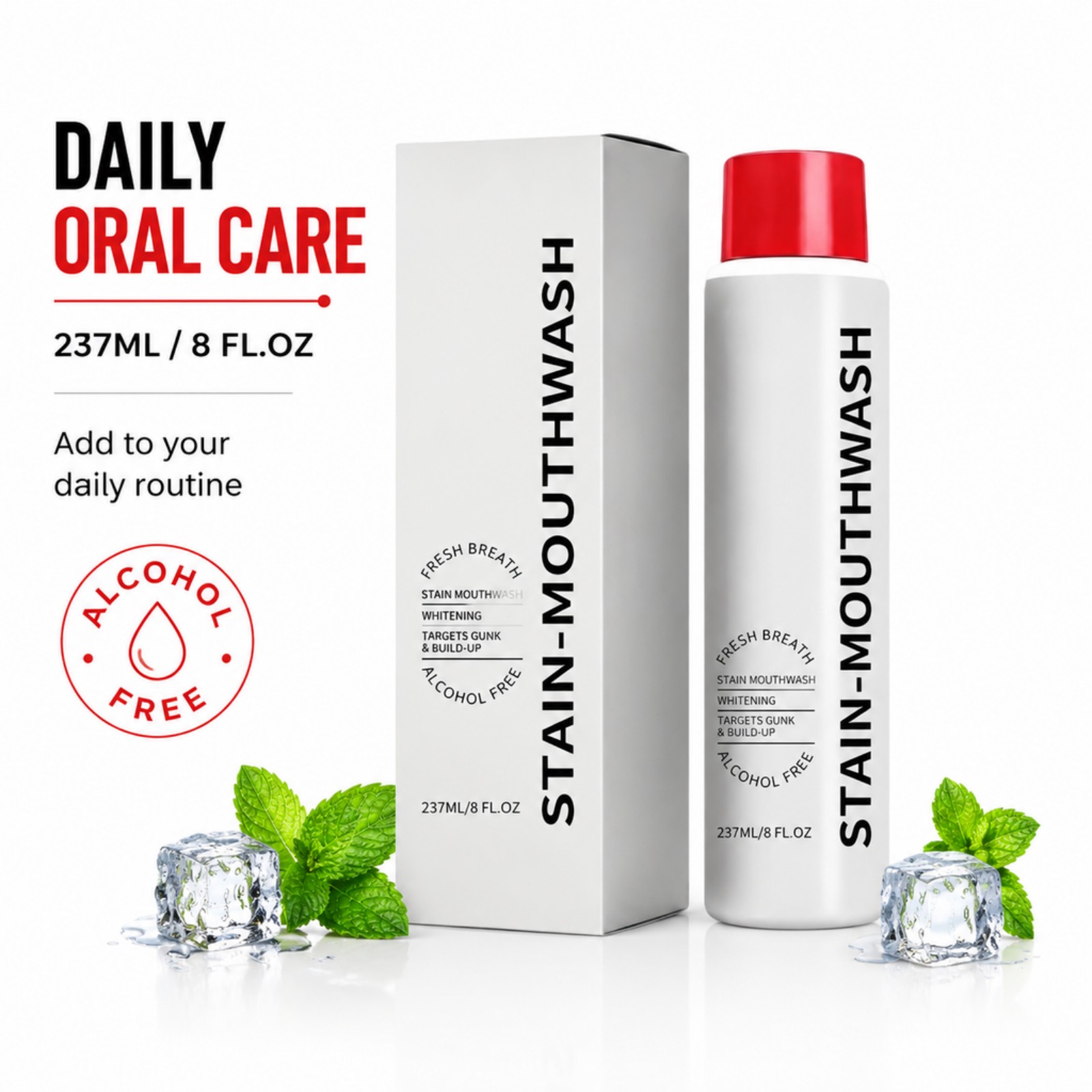 غسول فم مبيض خالٍ من الكحول لإ - مراجعة Whitening Mouthwash وسعره