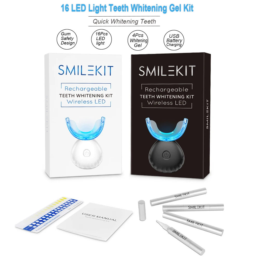 طقم تبييض الأسنان صغير 16 LED  - مراجعة Teeth Whitening Led Kit وسعره
