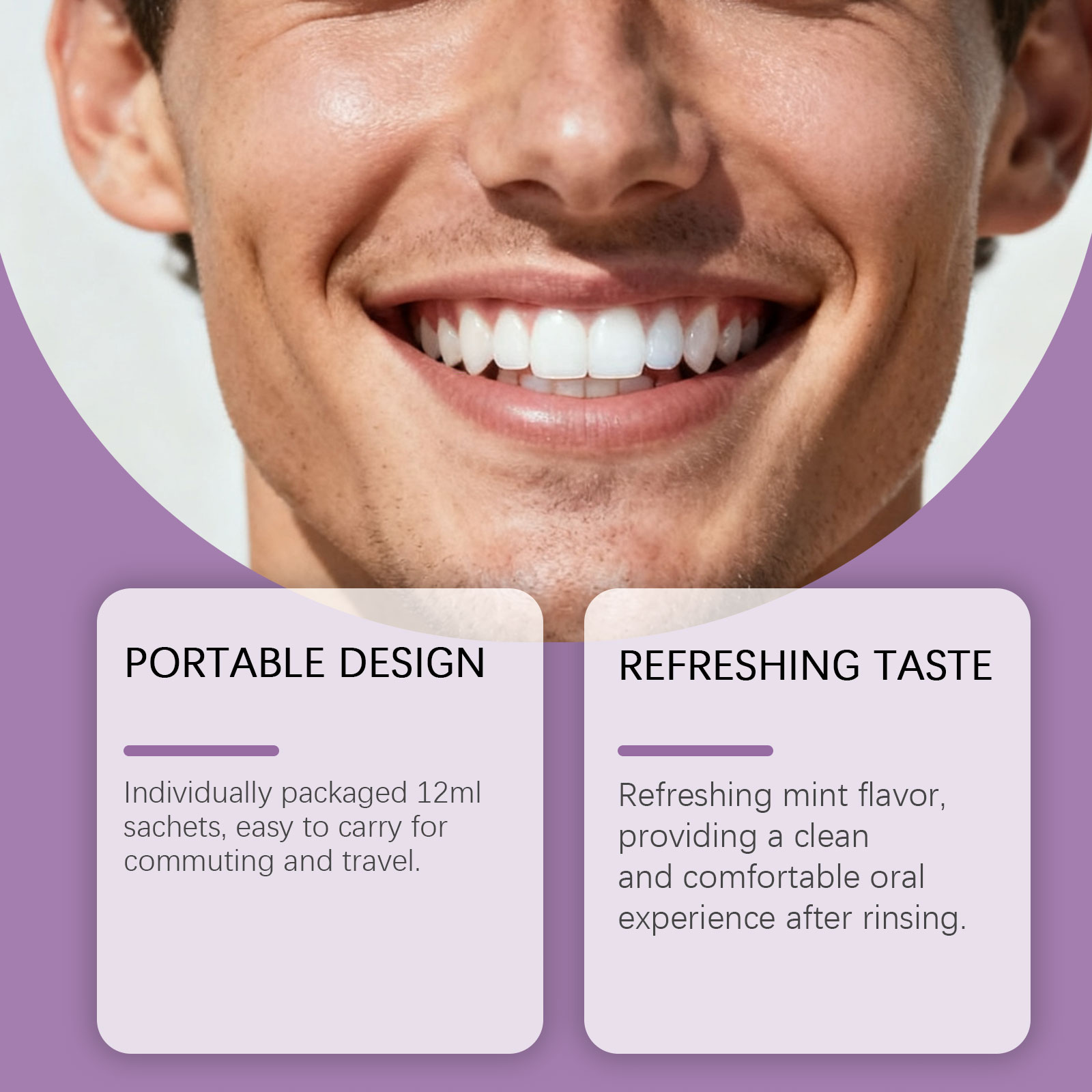 غسول فم بنفسجي لتبييض الأسنان  - مراجعة Whitening Mouthwash وسعره