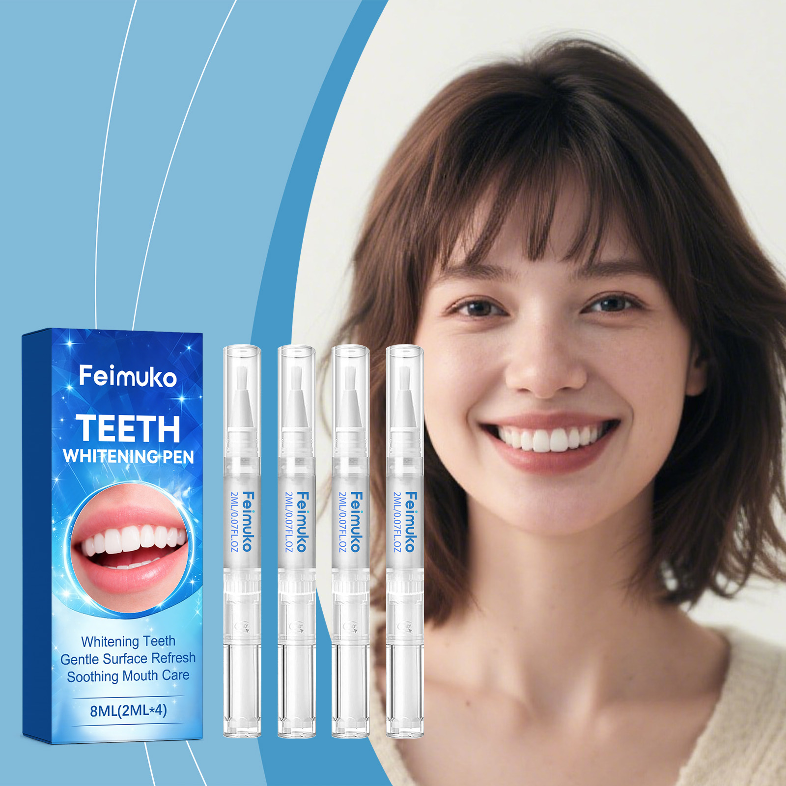 4 قطع من أقلام تبييض الأسنان،  - مراجعة Teeth Whitening Bleaching Kit وسعره