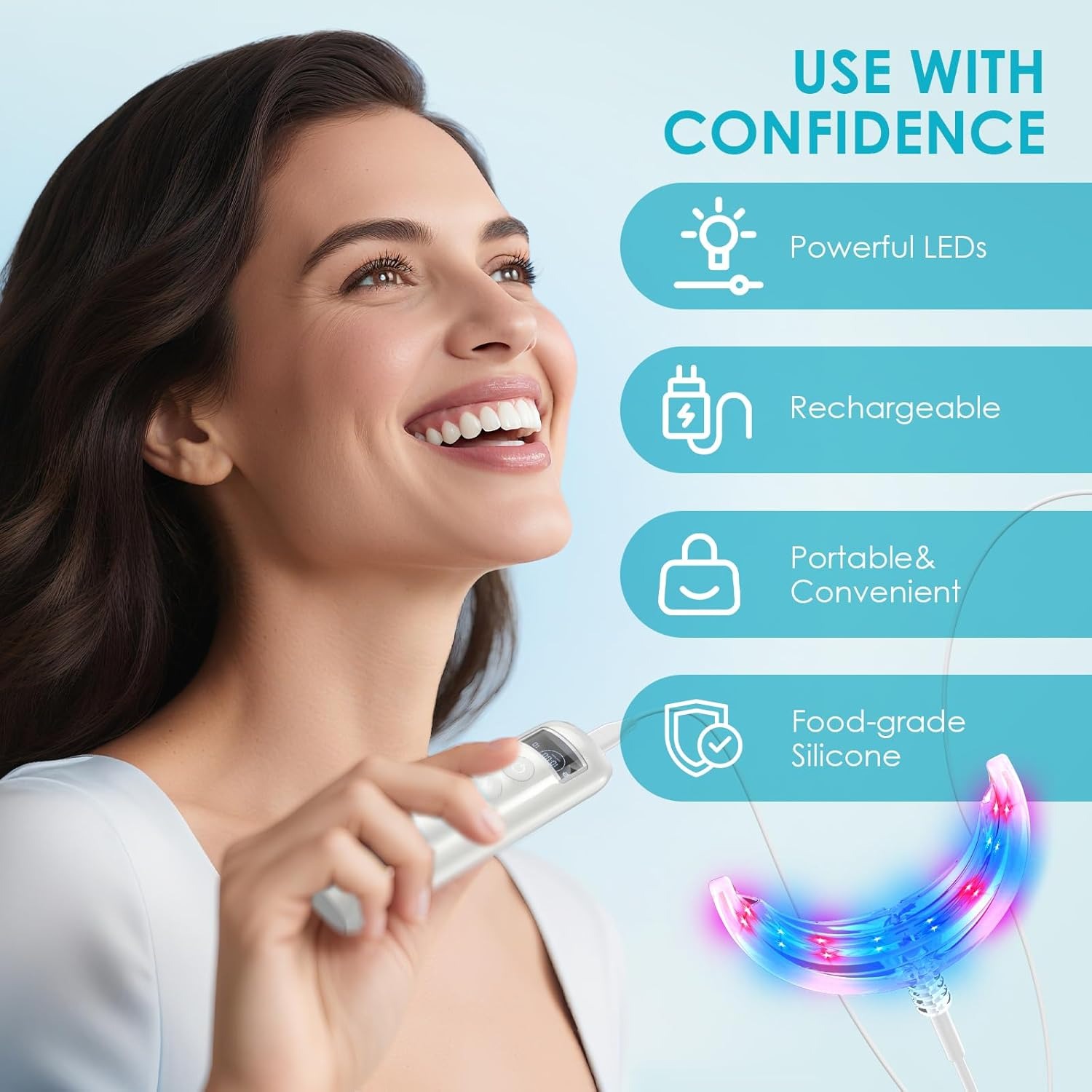 مصباح مسرع تبييض الأسنان بالضو - مراجعة Teeth Whitening With Blue Light وسعره